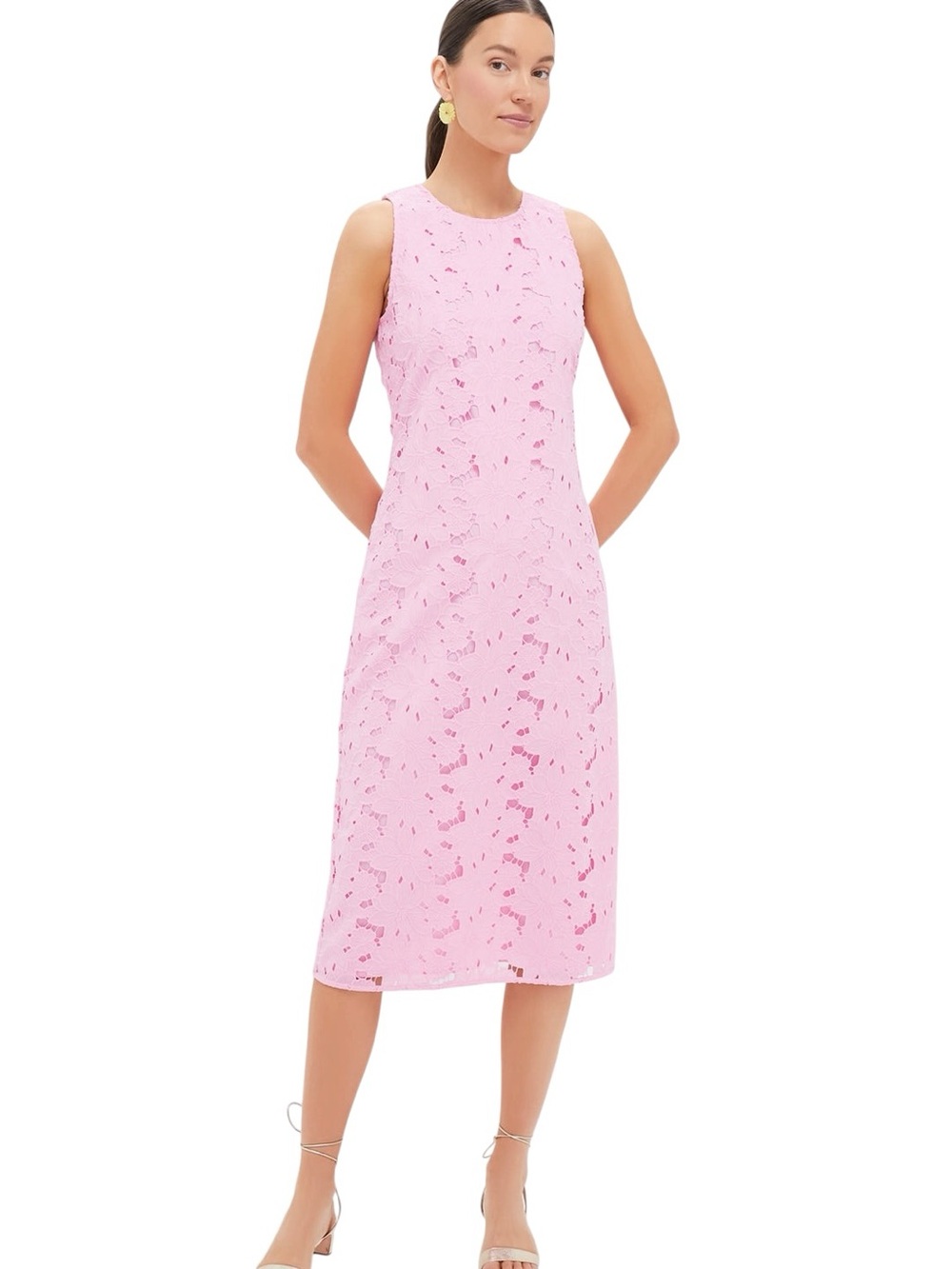 LN Tuckernuck Hyacinth House Carnation Eyelet Evelyn Midi Dress - L